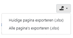 Huidige pagina's exporteren, Alle pagina;s exporteren