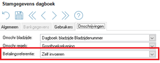 Het veld betalingsreferentie in AccountView