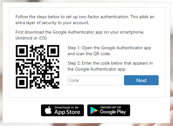 2FA setup in TriFact365