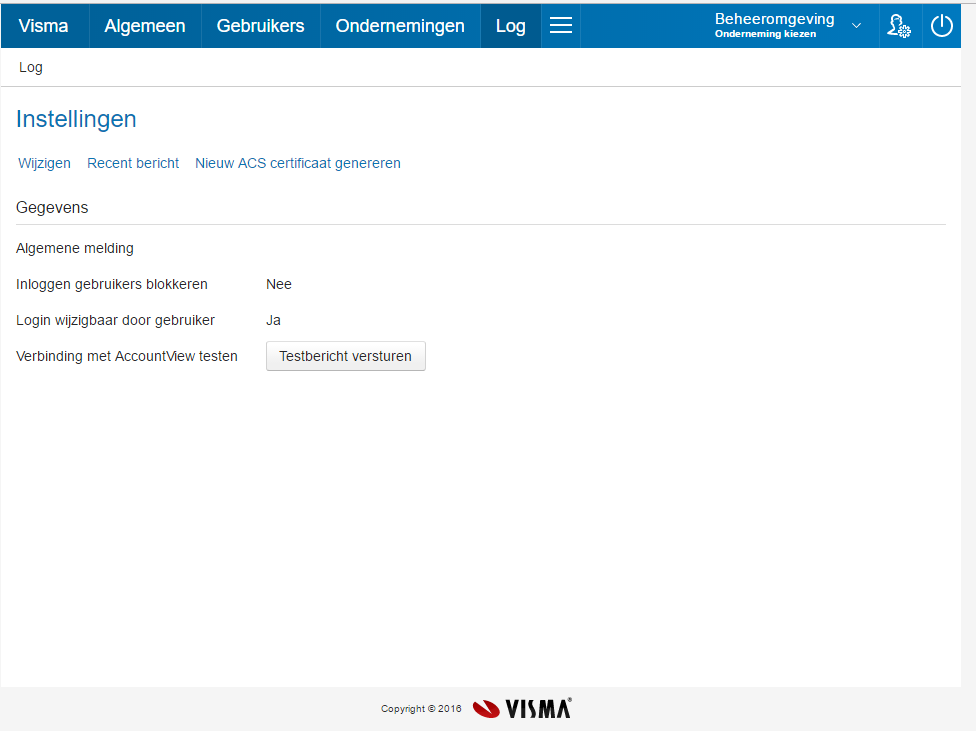 Verbinding AccountView testen