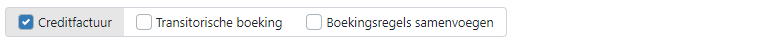 Vinkje in het vakje creditfactuur
