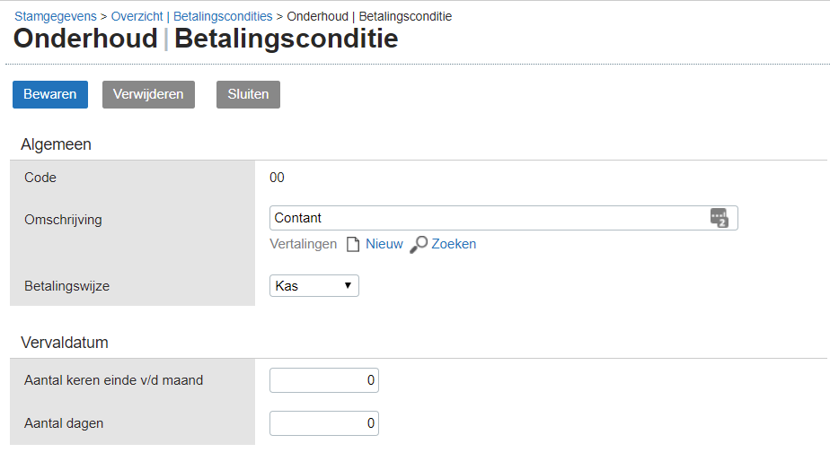 Payment Terms for Posting Power of Attorney in Exact Online