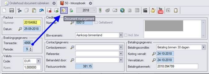 Document management knop in Unit4