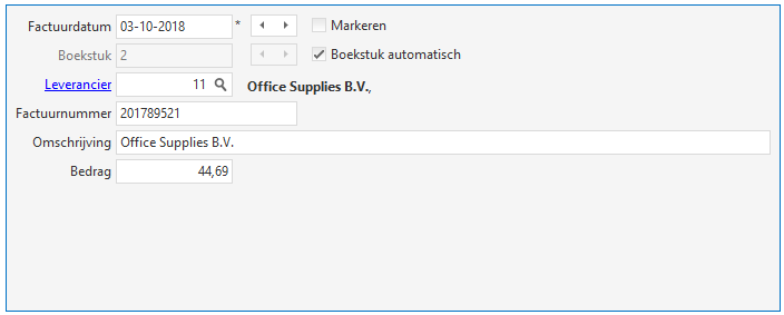 Instellingen boekstuknummer SnelStart